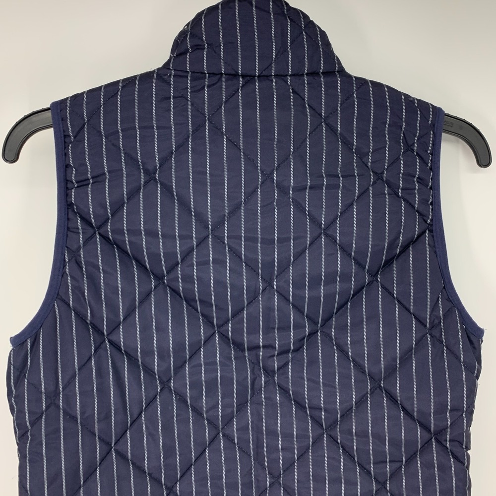 Thread & Supply Vest Womens Size Small Puffer Blue Stripe Full Zip Preppy - Picture 8 of 9